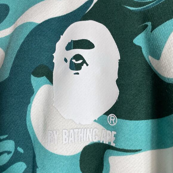 BAPE A Bathing Ape Marble Camo‎ Hoodie Shirred Waist Pullover Sz M Women’s - Picture 8 of 16